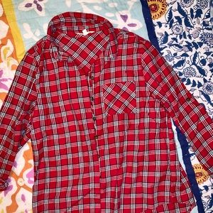 Red Flannel Button Down